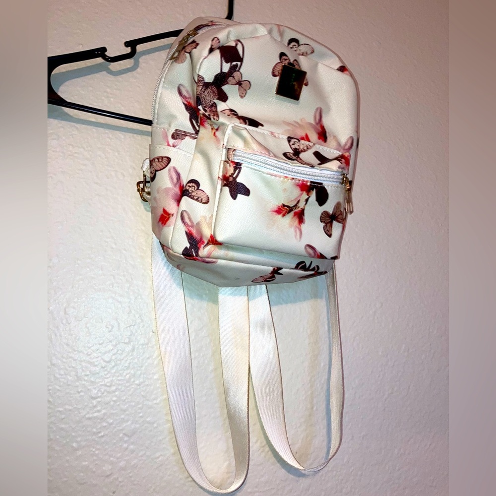 Butterfly floral Print Mini Backpack